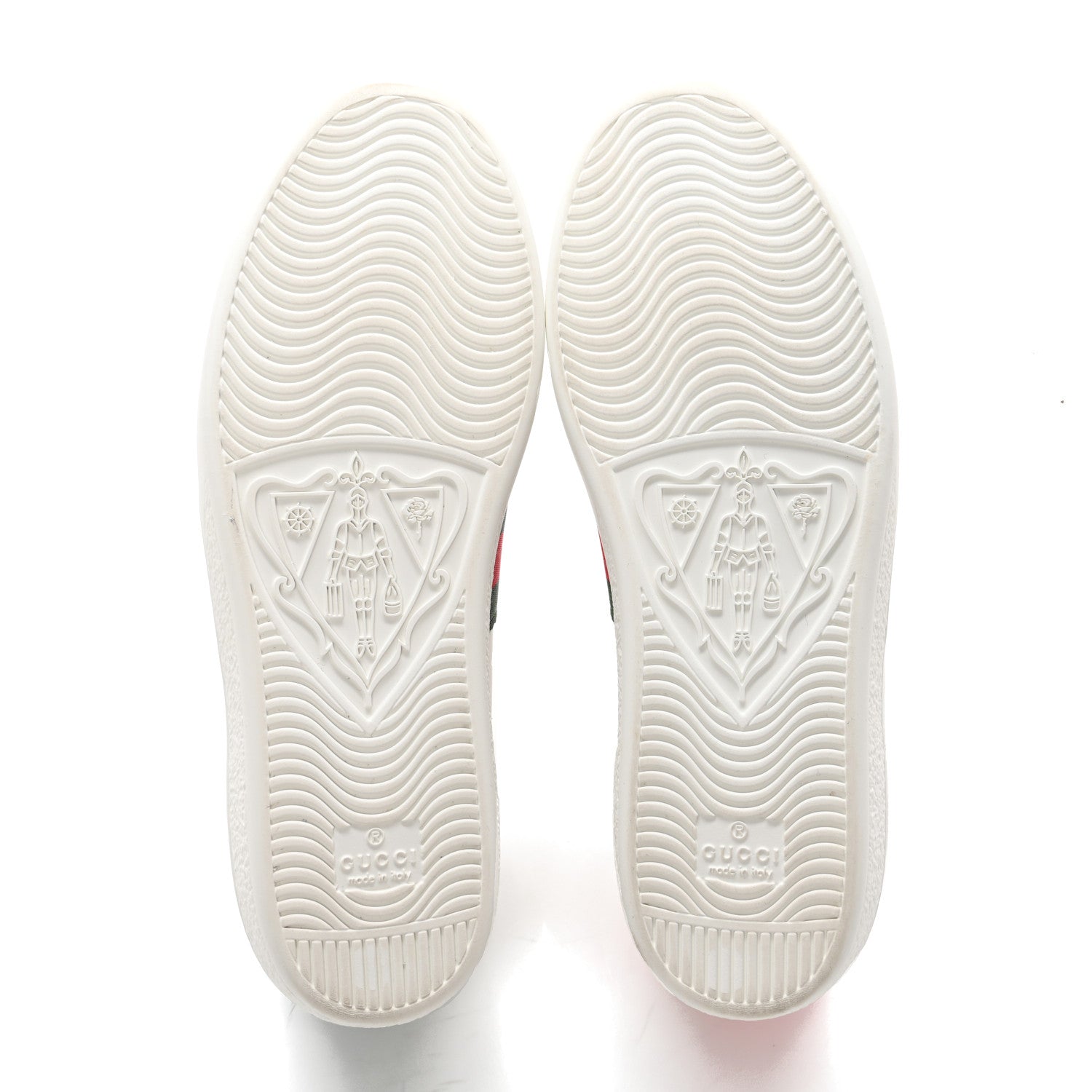 Gucci Calfskin Ayers Bee Embroidered Womens Ace Sneakers 38 White Green 5 of 13