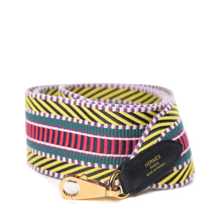 Hermes Toile Swift 50mm Sangle Cavale Shoulder Strap Multicolor Black 1 of 4