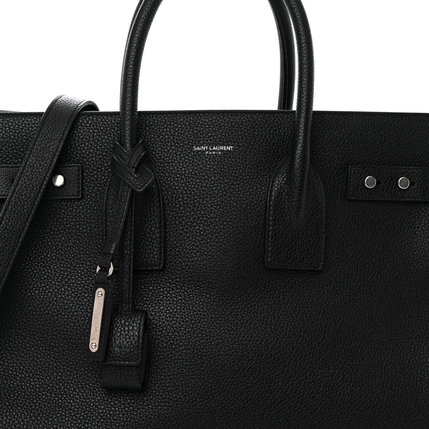 Saint Laurent Grained Calfskin Small Supple Sac De Jour Black 9 of 16