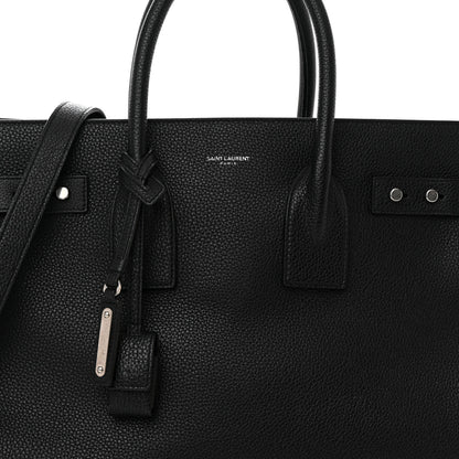 Saint Laurent Grained Calfskin Small Supple Sac De Jour Black 9 of 16