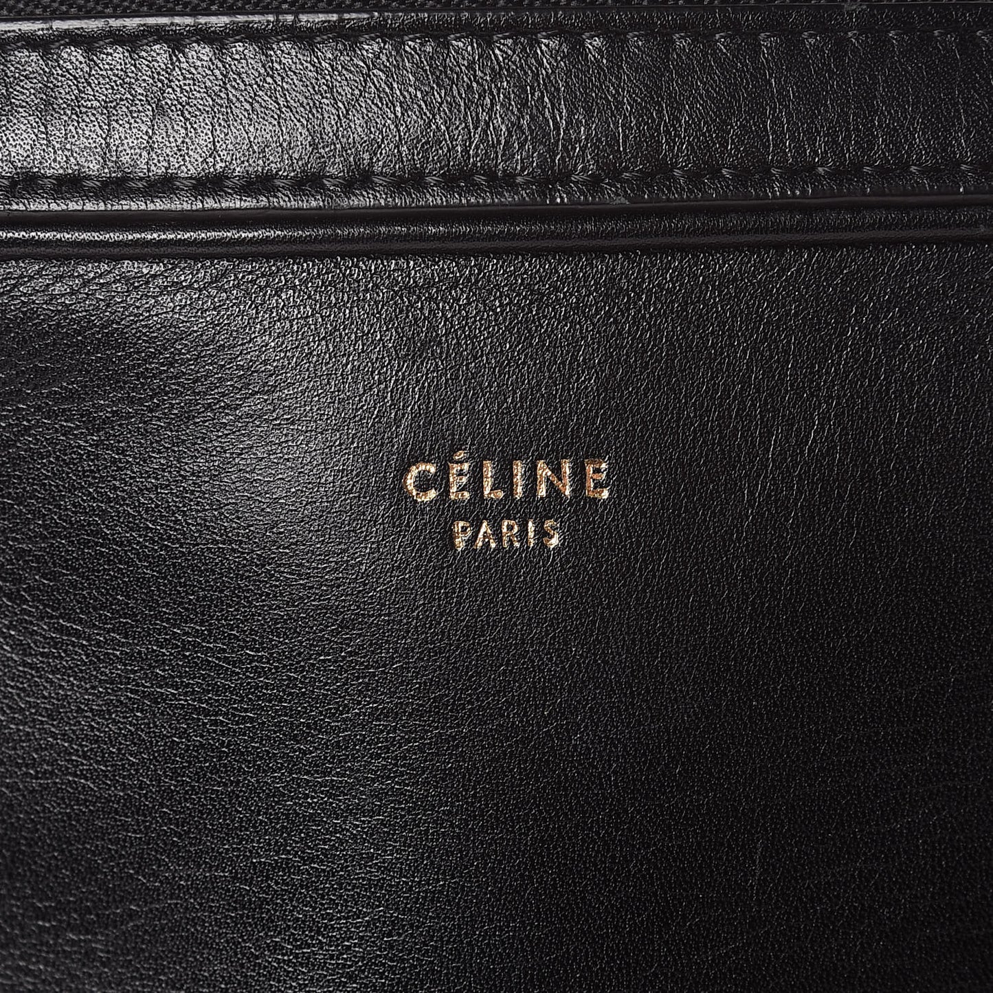 Nappa Calfskin Dragonne Pouch Clutch Black