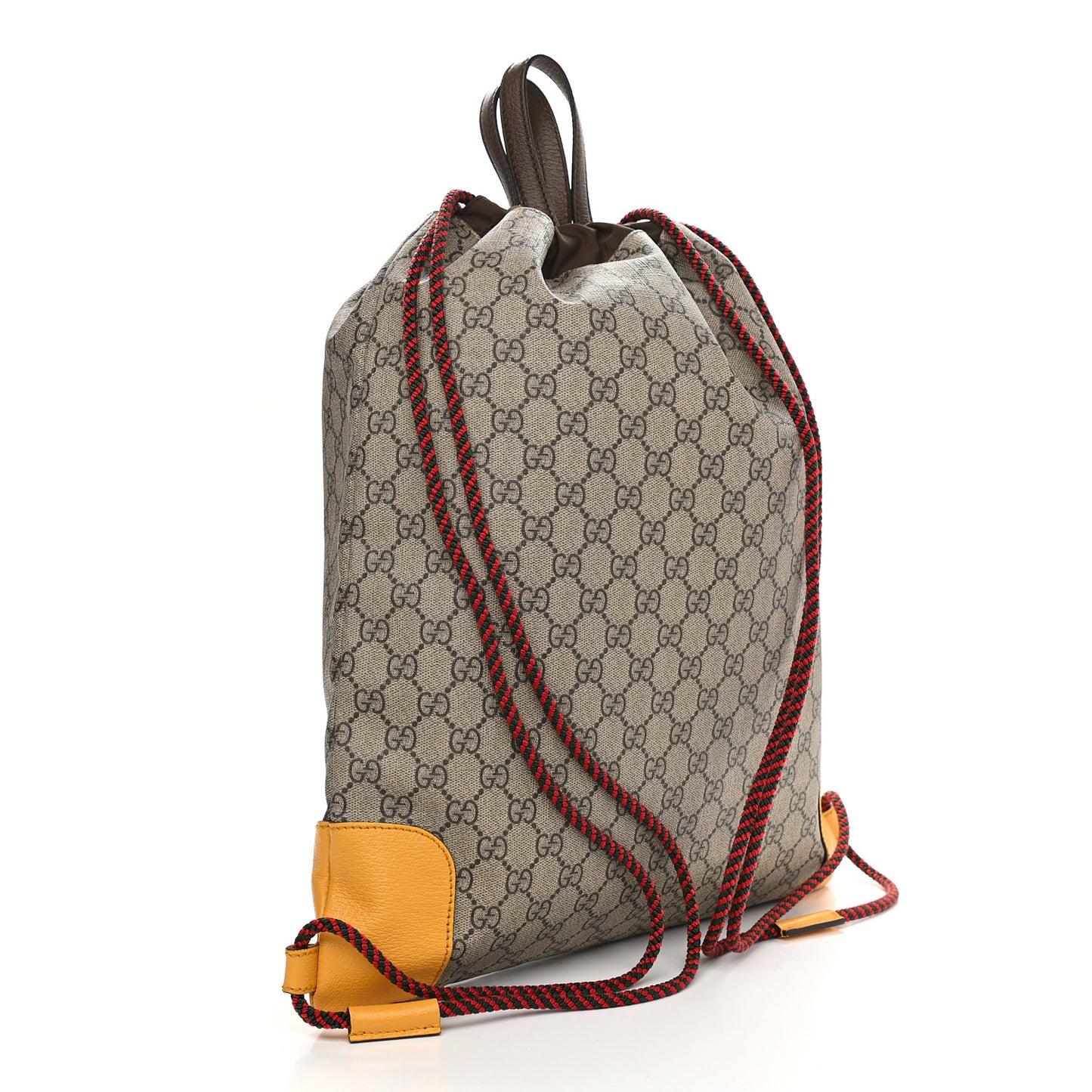 GG Supreme Monogram Neo Vintage Drawstring Backpack Beige New Acero Crop