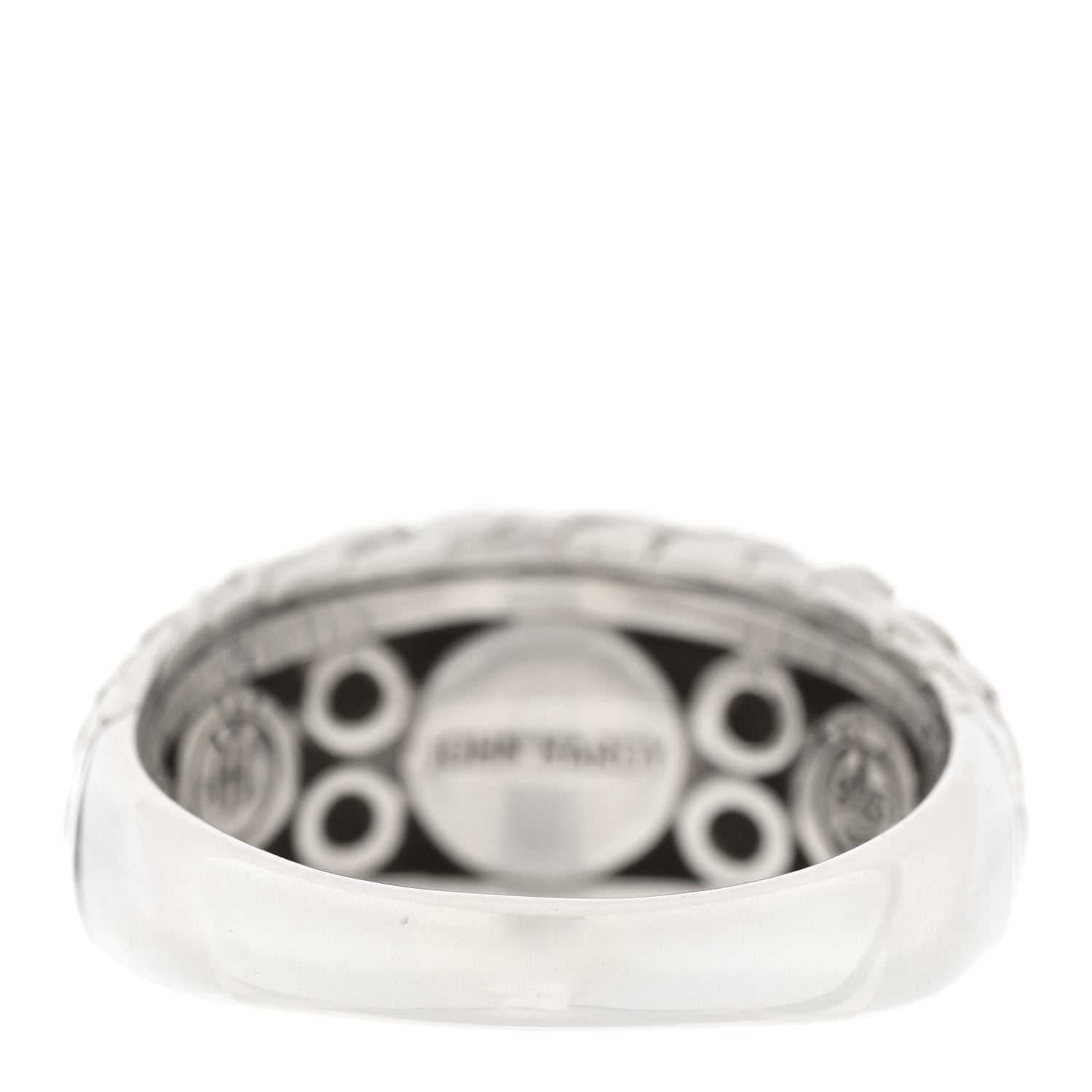 John Hardy Sterling Silver Diamond Dot Dome Ring 57 8 3 of 4