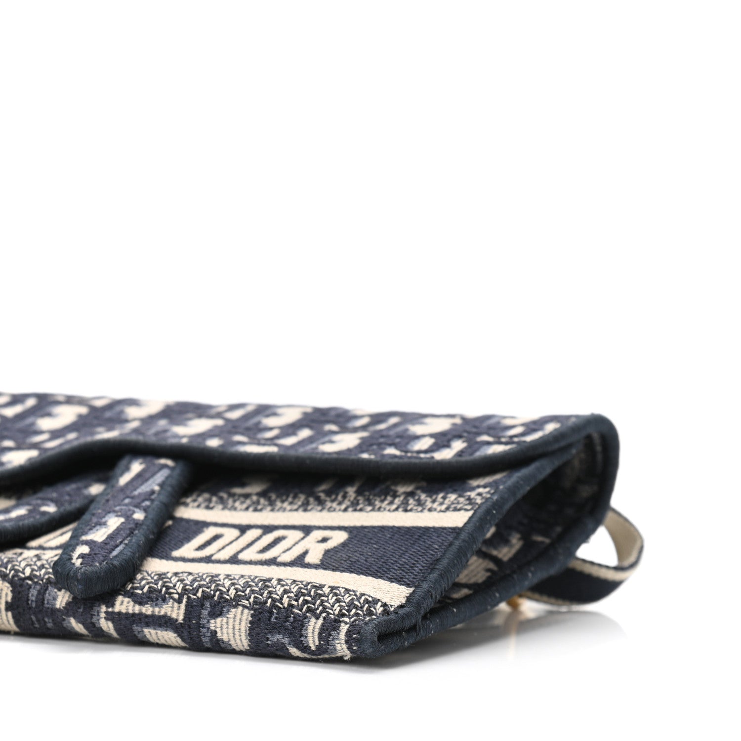 Christian Dior Oblique Slim Saddle Pouch Blue 10 of 11