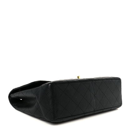 Chanel Caviar Quilted Jumbo Single Flap Black 4 of 11