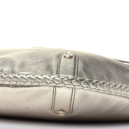 Gucci Metallic Calfskin Medium Britt Tassel Shoulder Bag Platinum 9 of 9