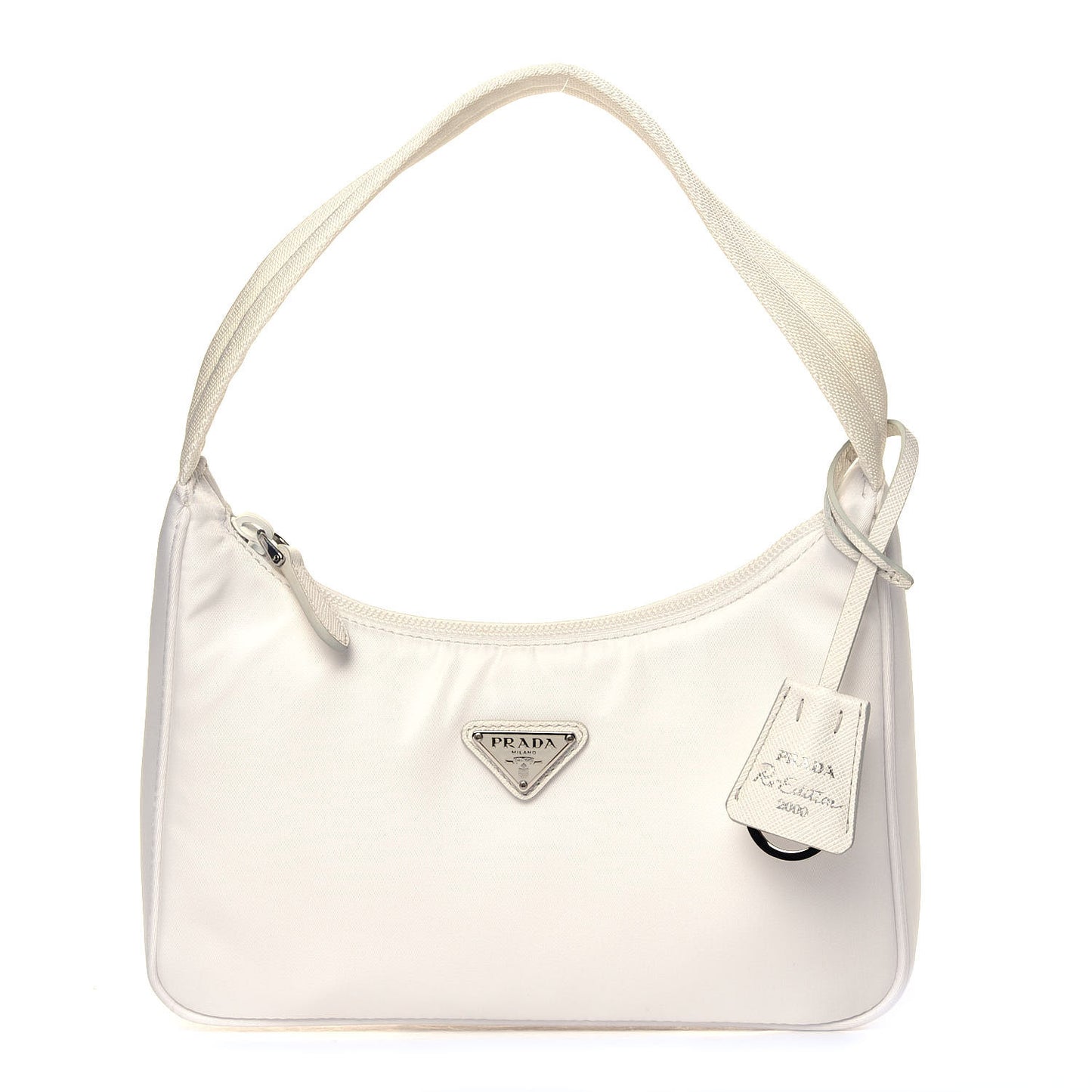 Tessuto Nylon Mini Re-Edition 2000 Bag White