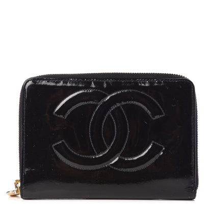 Chanel Patent CC Zip Around Wallet Black 1 of 8