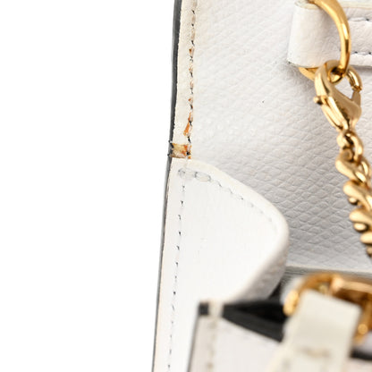 Fendi Vitello Cruise F is Fendi FF 1974 Embossed Medium Envelope Wallet On Chain Optical White Maya Black 11 of 11