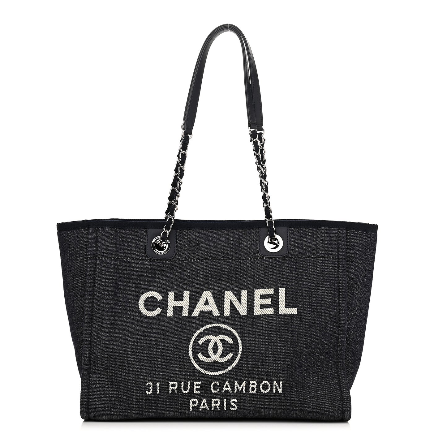 Denim Small Deauville Tote Dark Blue