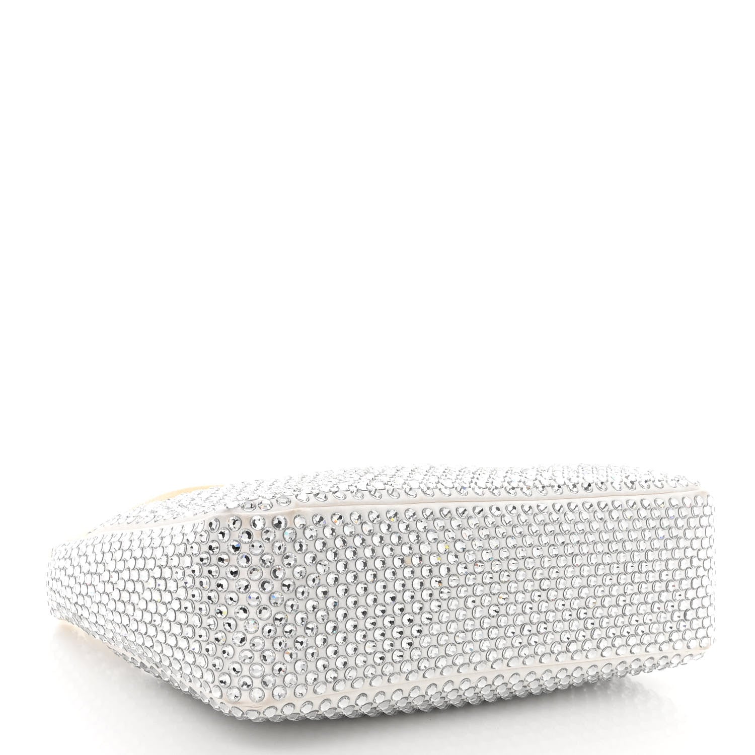 Prada Satin Crystal Mini Re-Edition 2000 Bag White 4 of 15