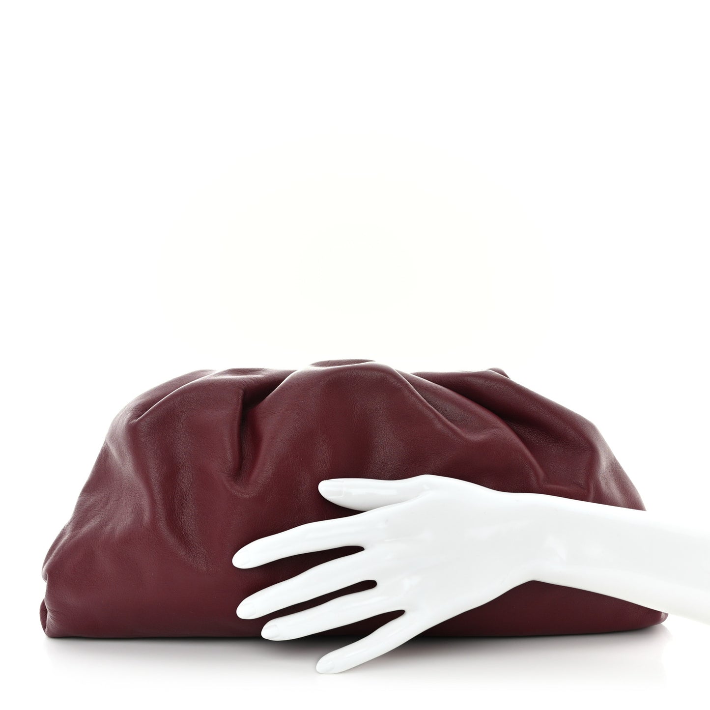 Smooth Butter Calf The Pouch Oversized Clutch Clutch Bordeaux