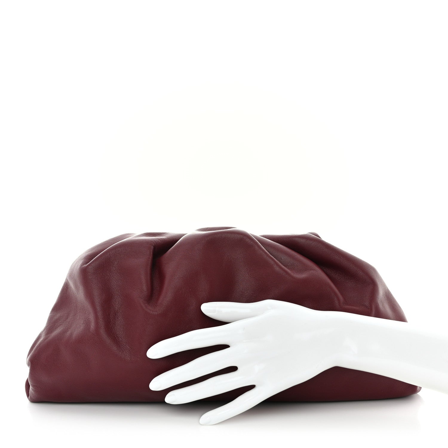 Bottega Veneta Smooth Butter Calf The Pouch Oversized Clutch Clutch Bordeaux 2 of 7