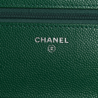 Chanel Caviar Quilted Wallet On Chain WOC Green 6 of 12