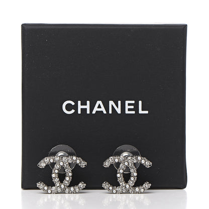 Chanel Ruthenium Crystal Pearl Caviar Earrings 5 of 5