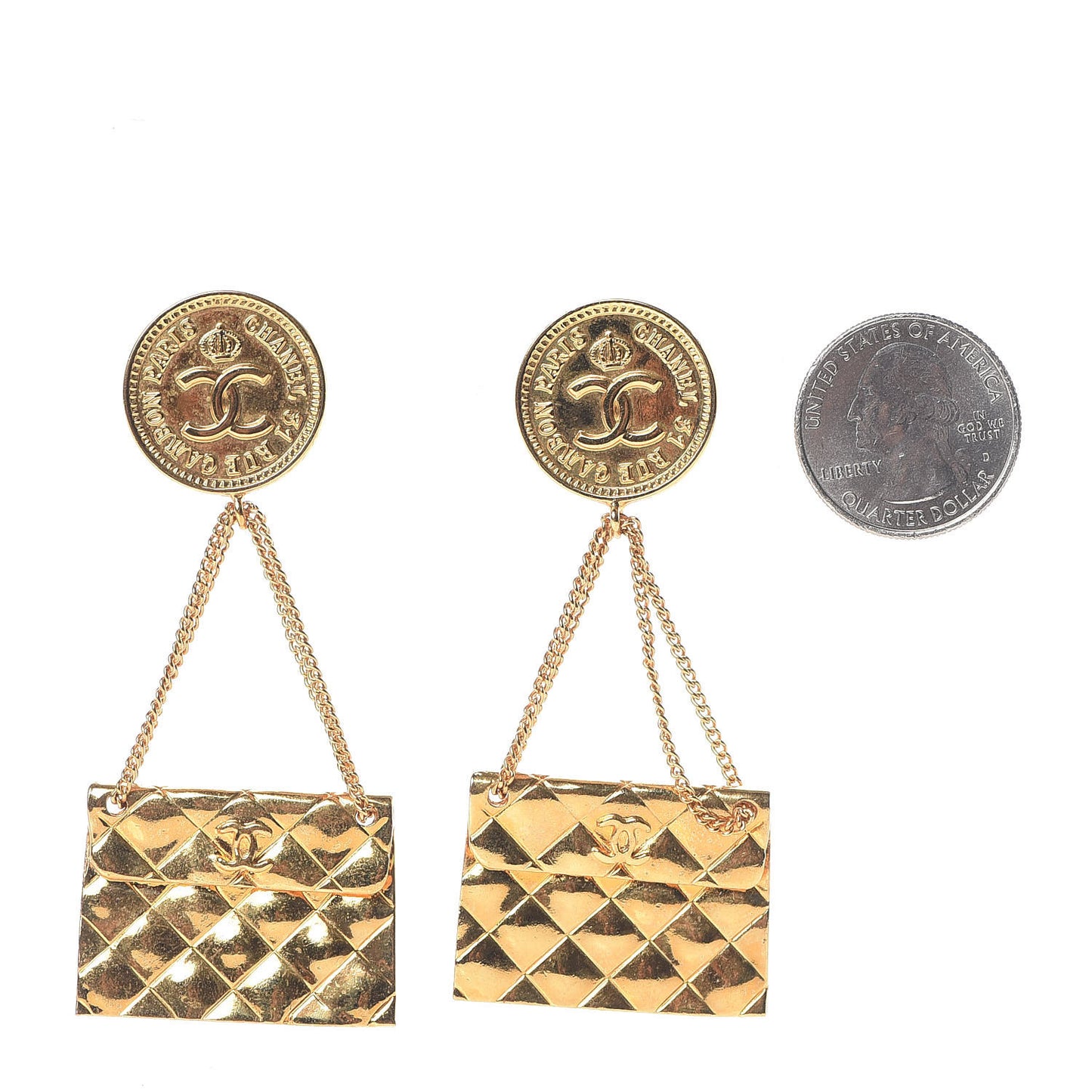2.55 Flap Clip On Earrings Gold