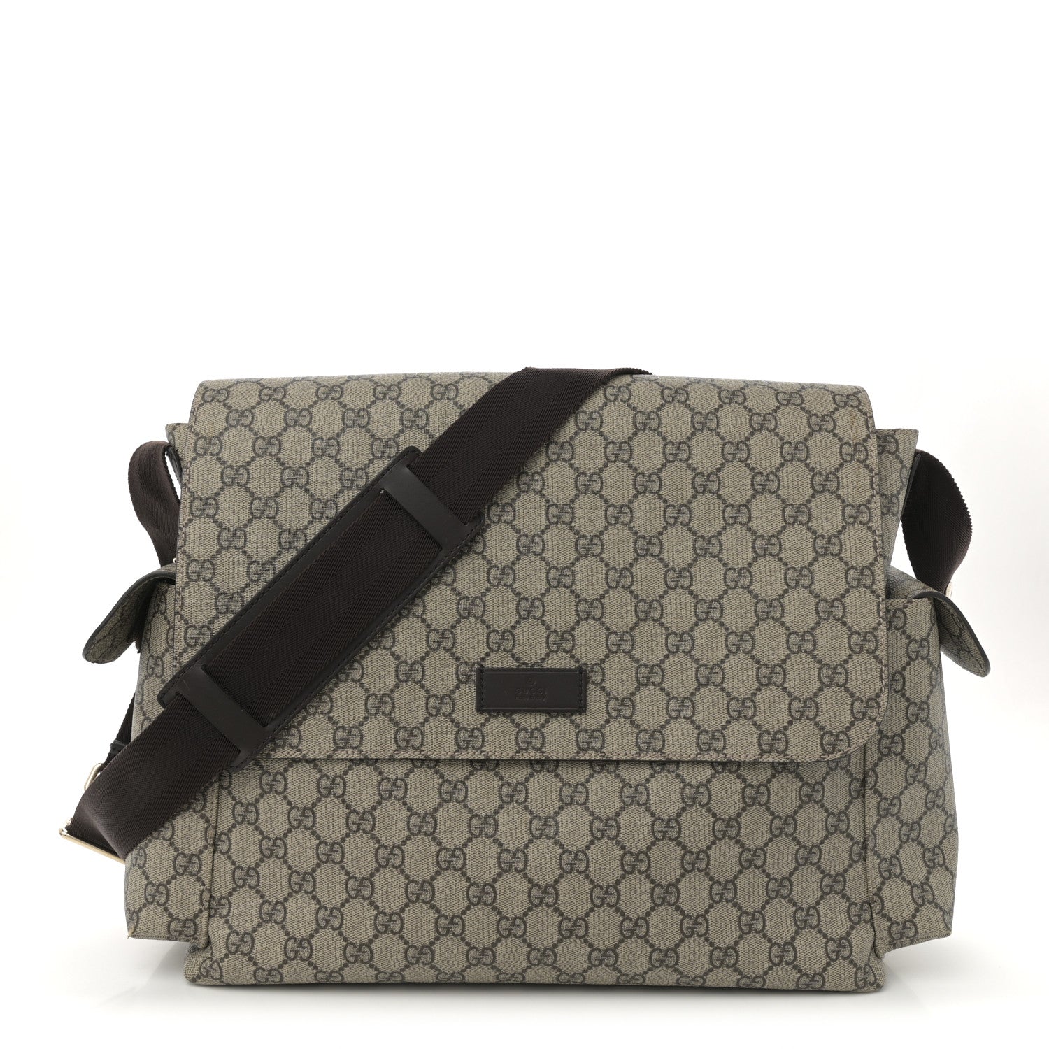 Gucci GG Plus Monogram Messenger Diaper Bag Dark Brown 1 of 11