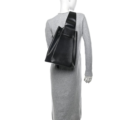 Louis Vuitton Epi Sac a Dos Drawstring Bag Black 2 of 9