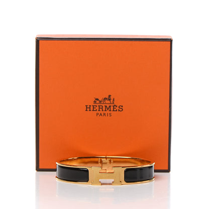Hermes Enamel Narrow Clic Clac H Bracelet GM Black 5 of 5