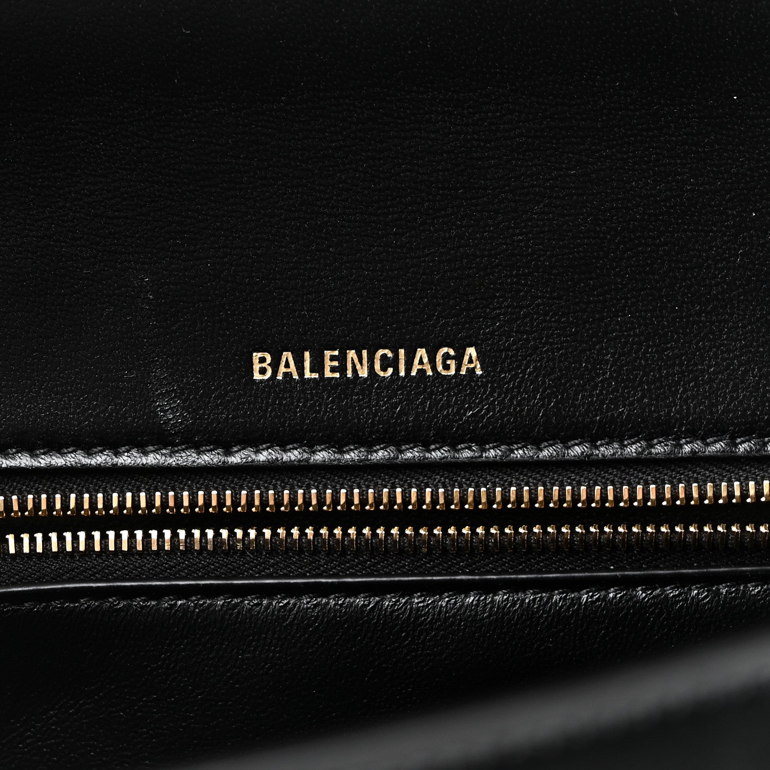 Balenciaga Shiny Box Calfskin Medium Hourglass Top Handle Bag Black 6 of 9