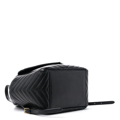 Saint Laurent Lambskin Matelasse Monogram Joe Backpack Black 4 of 12