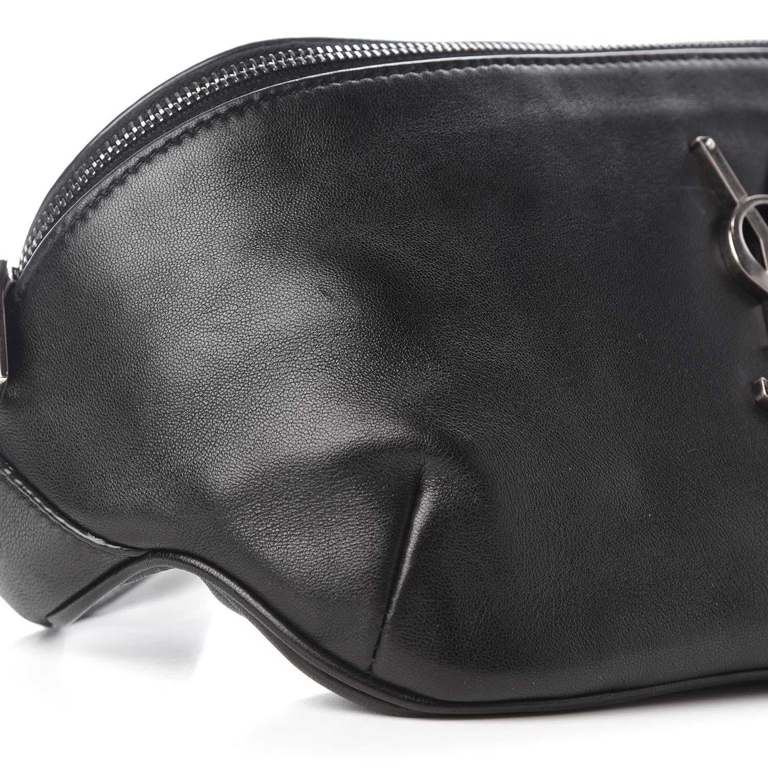 Saint Laurent Grain De Poudre Monogram Belt Bag Black 8 of 9