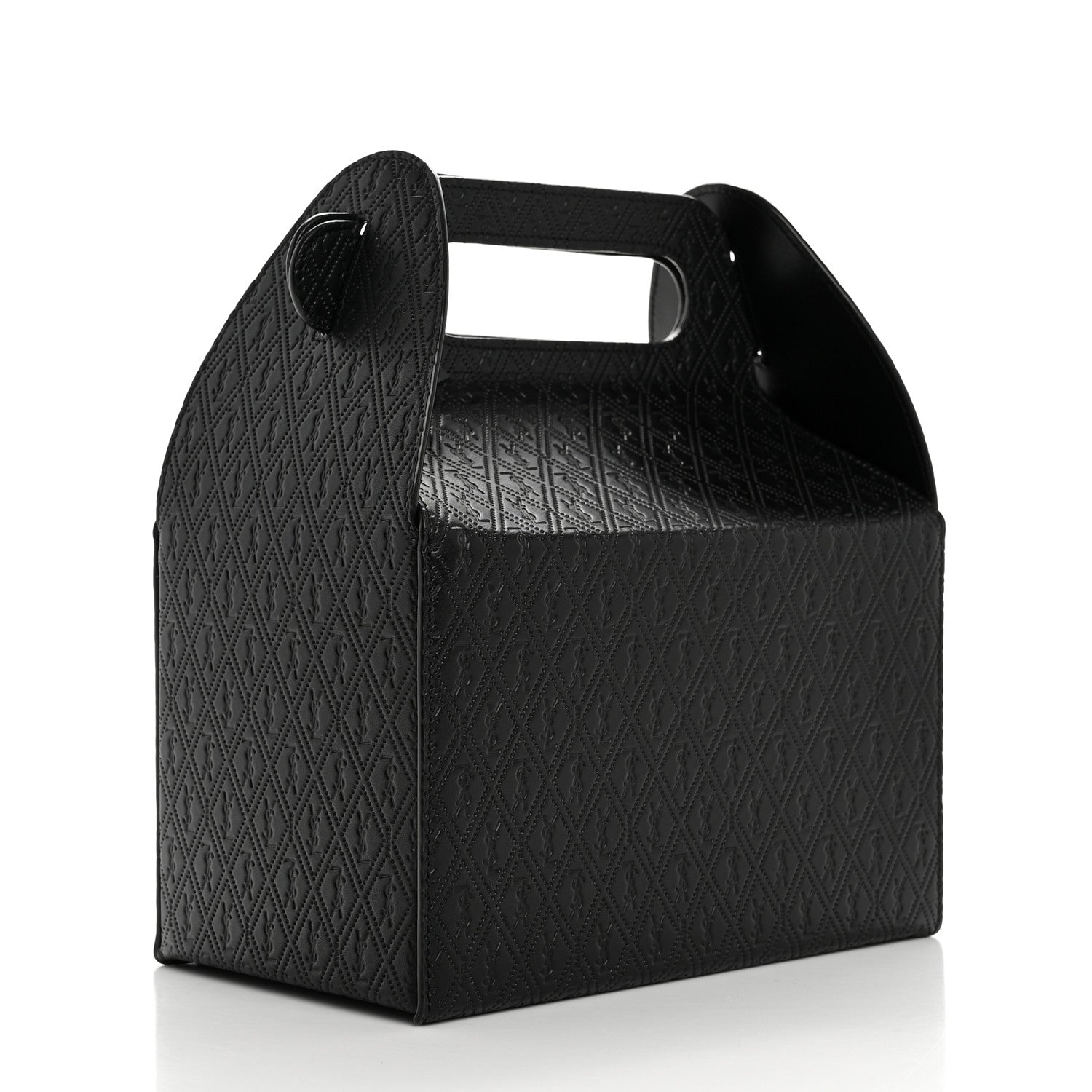Saint Laurent Calfskin Monogram Take Away Box Black 3 of 8