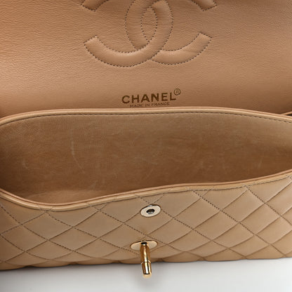 Chanel Lambskin Quilted Medium Double Flap Beige 6 of 10