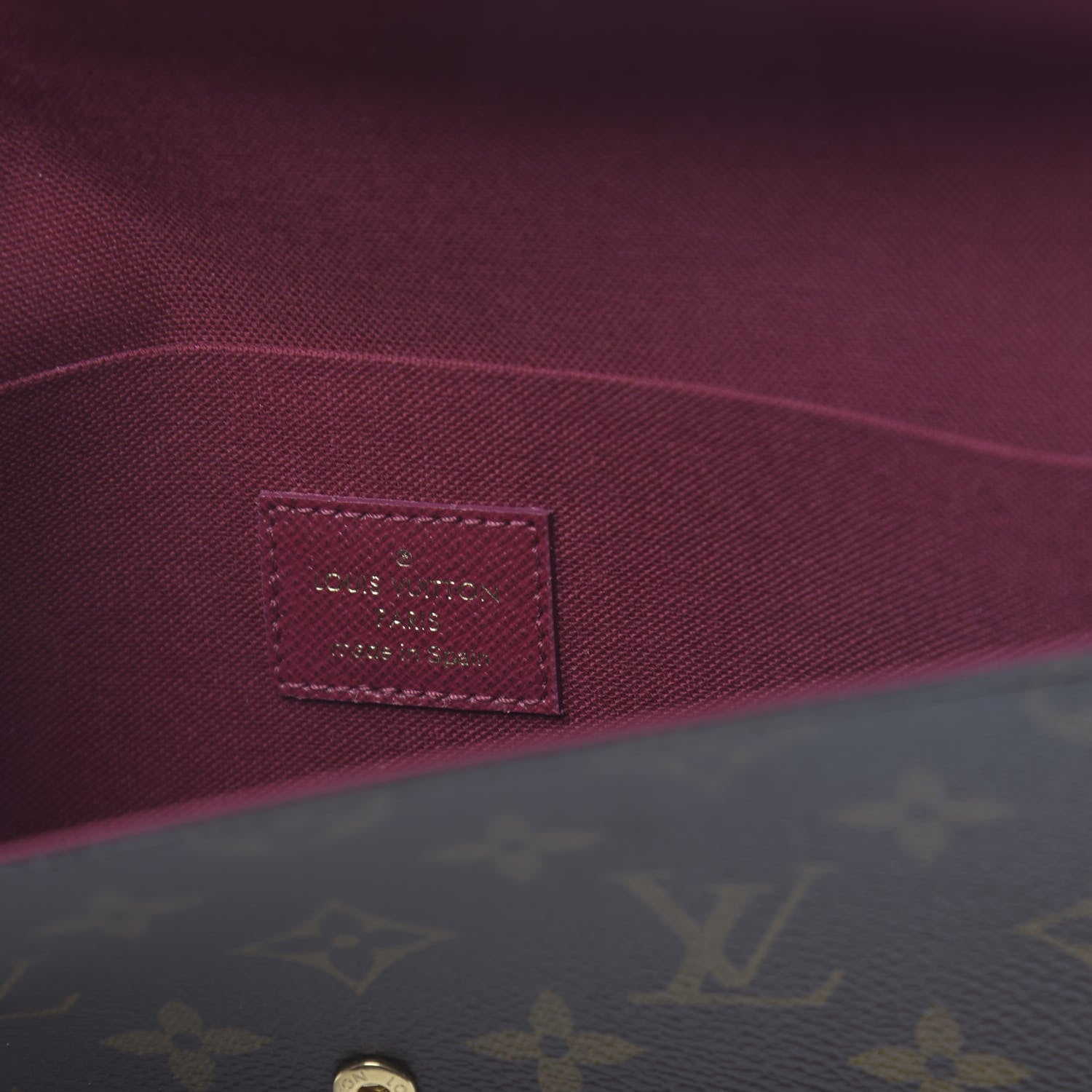 Louis Vuitton Monogram Pochette Felicie Chain Wallet Fuchsia 7 of 10