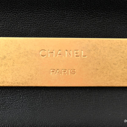 Chanel Lambskin Enamel Quilted Top Handle Flap Phone Holder With Chain Black 6 of 11