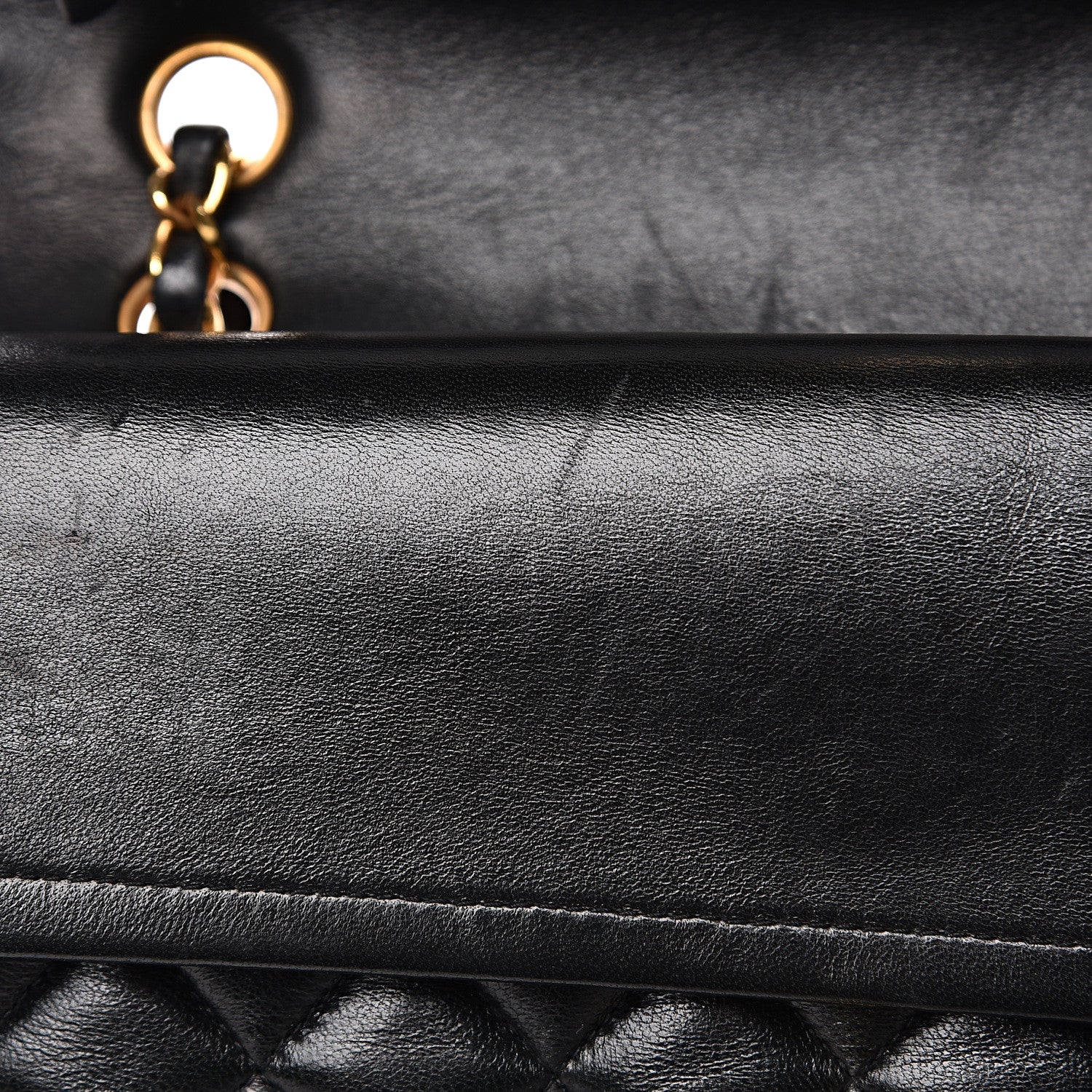 Chanel Lambskin Quilted Medium Double Flap Black 10 of 18