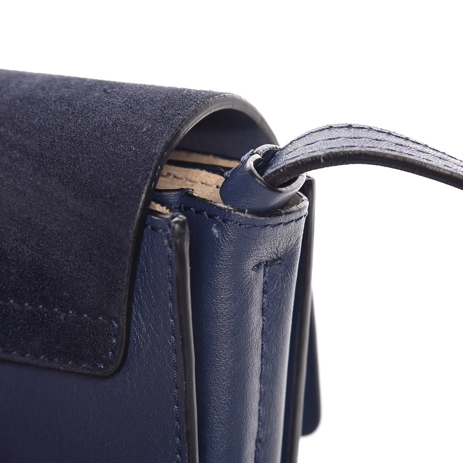 Chloe Suede Calfskin Small Faye Shoulder Bag Denim Blue 16 of 16