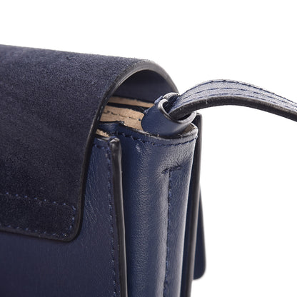 Chloe Suede Calfskin Small Faye Shoulder Bag Denim Blue 16 of 16