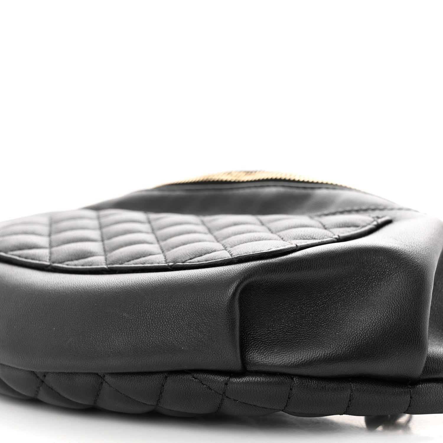 Chanel Lambskin Quilted Waist Bag Fanny Pack Black 10 of 12