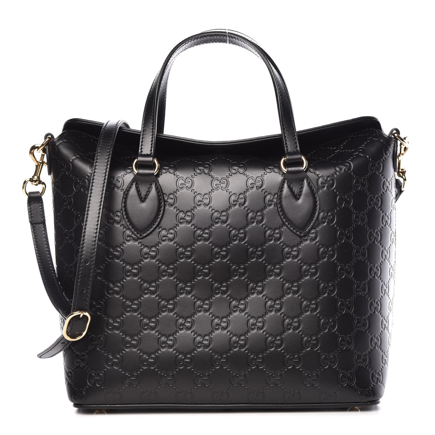 Guccissima Linea A Foldover Tote Black