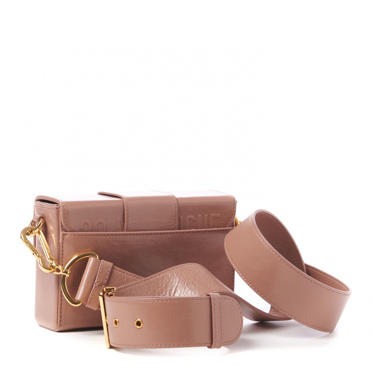 Crackled Lambskin 30 Montaigne Box Bag Pink