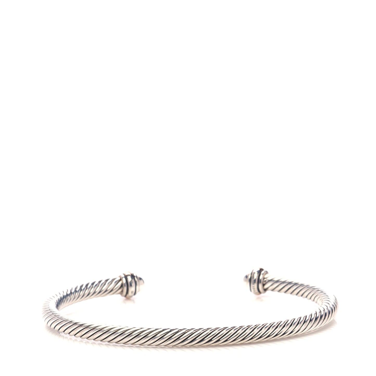 Sterling Silver 18K Yellow Gold 4mm Cable Classics Bracelet