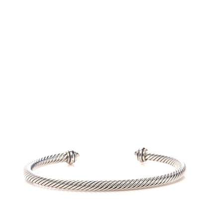 David Yurman Sterling Silver 18K Yellow Gold 4mm Cable Classics Bracelet 3 of 4