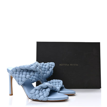 Bottega Veneta Nappa Twisted Padded Intrecciato Curve Slide Sandals 39 Ice 8 of 8