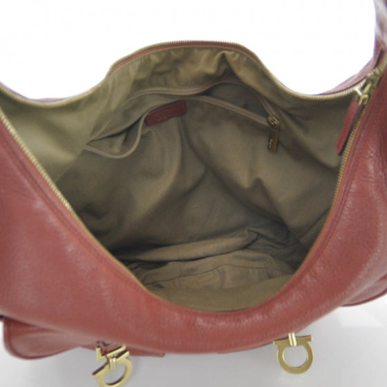 FASHIONPHILE SALVATOREFERRAGAMOLeatherGanciniHoboRed 6 of 7