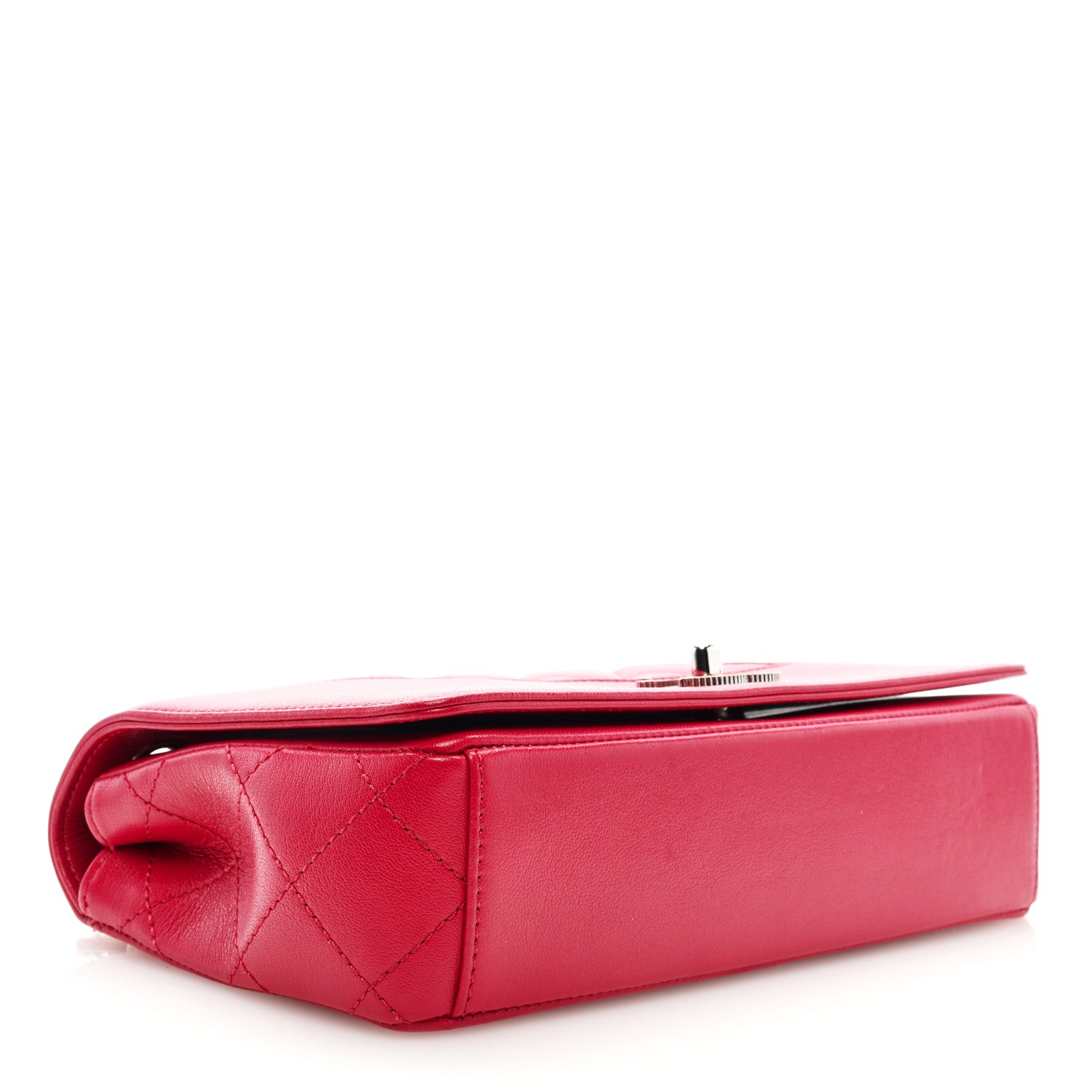 Chanel Sheepskin Quilted Medium Vintage Mademoiselle Flap Red 4 of 9