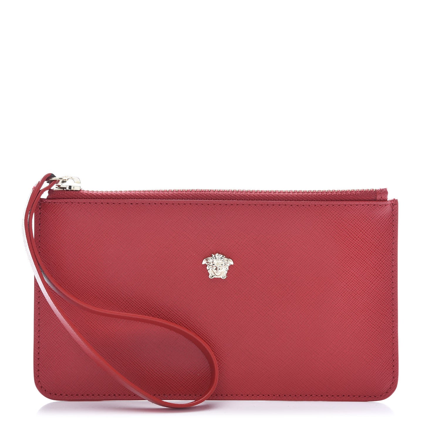 Saffiano Medusa Wrist Pouch Red