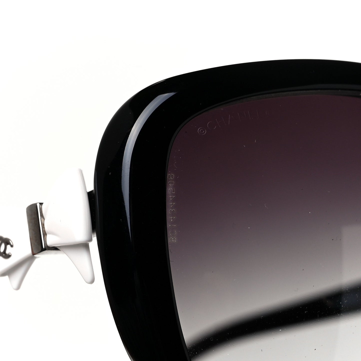 Acetate CC Bow Sunglasses 5171 Black White