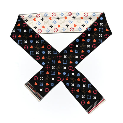 Louis Vuitton Silk Game On Bandeau Black White 1 of 4