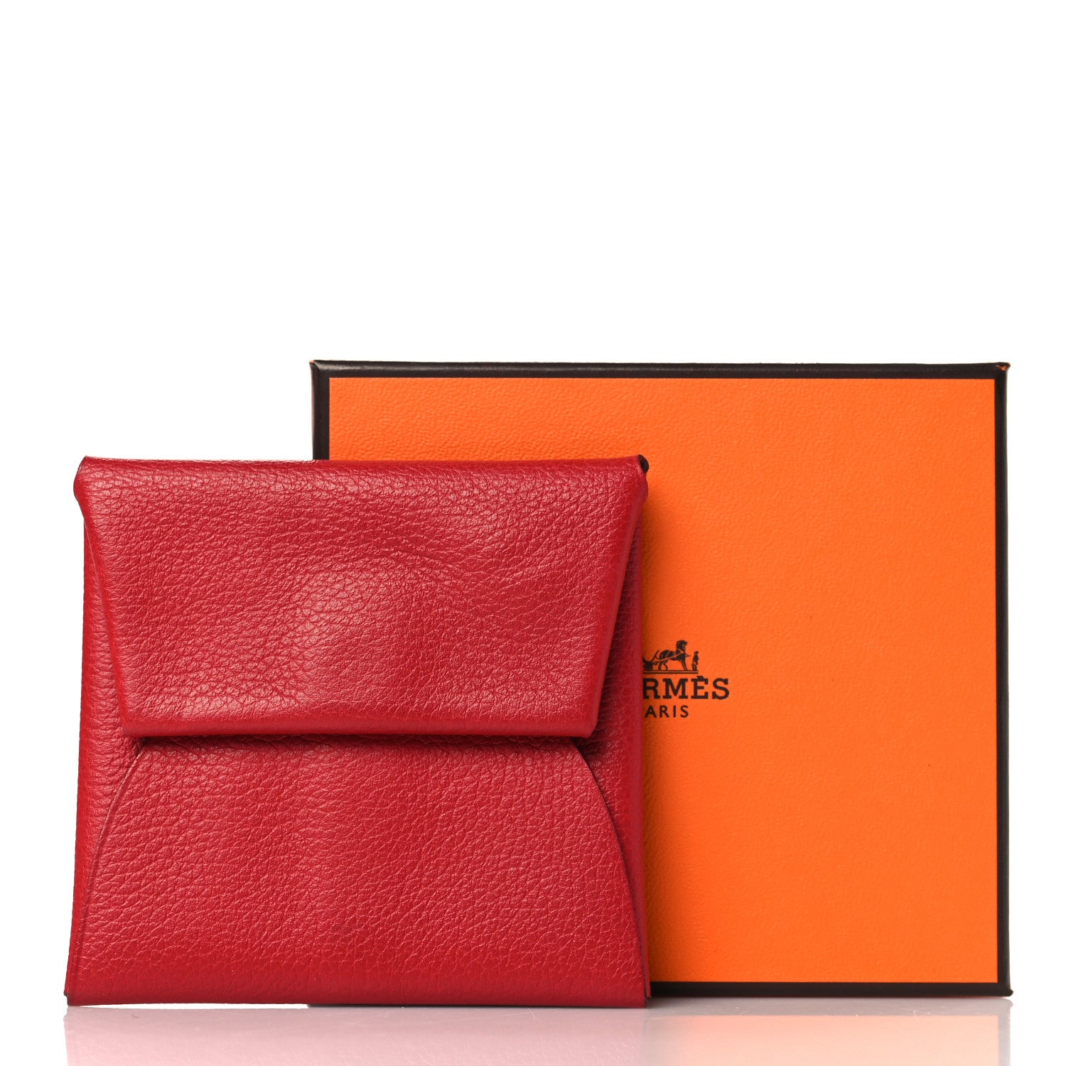 Hermes Evercolor Bastia Verso Coin Purse Rouge Piment Rouge de Coeur 8 of 8