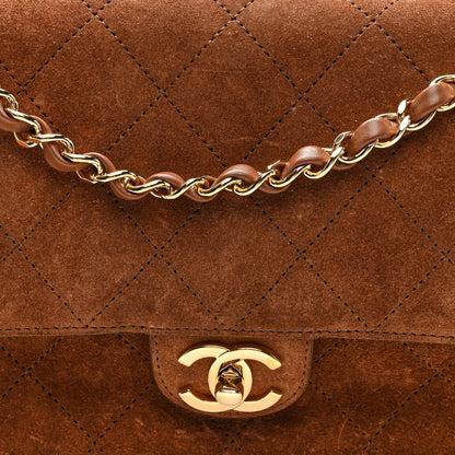 Chanel Suede Calfskin Small Souplissimo Maxi Flap Camel 7 of 9