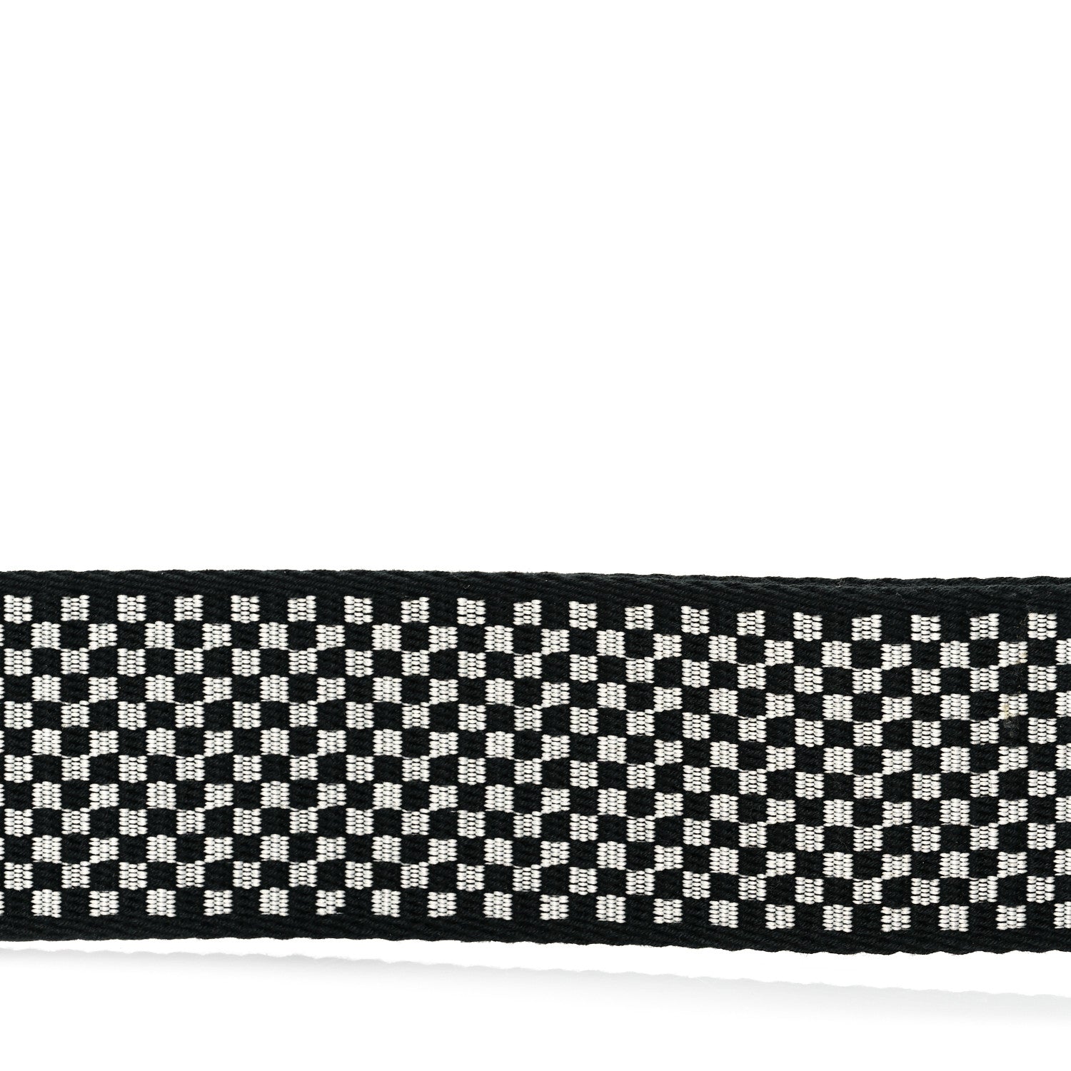 Fendi Ribbon Vitello King Logo Embossed Gingham Woven Adjustable Strap You Panna Black Cuoio 6 of 6