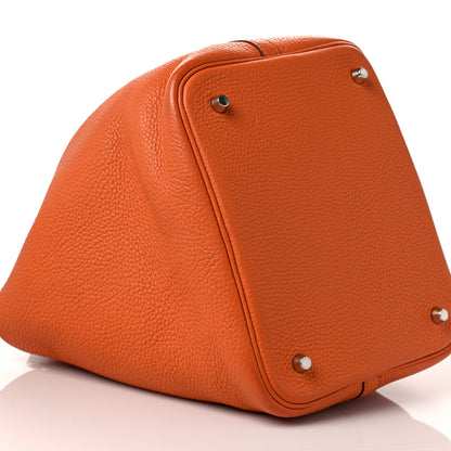 Hermes Taurillon Clemence Picotin Lock 22 MM Abricot 6 of 7