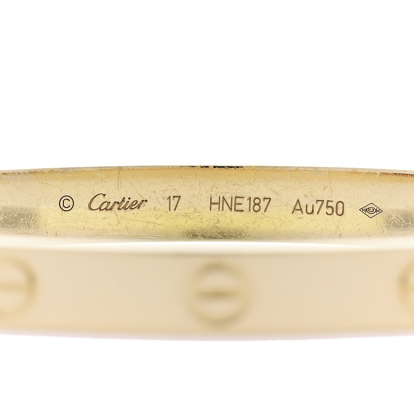 18K Yellow Gold LOVE Bracelet 17