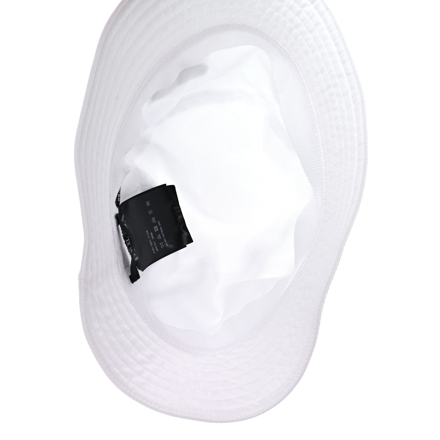 Prada Re-Nylon Metal Triangle Logo Mens Bucket Hat XL White 6 of 8